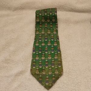 Green Patterned Men's Tie